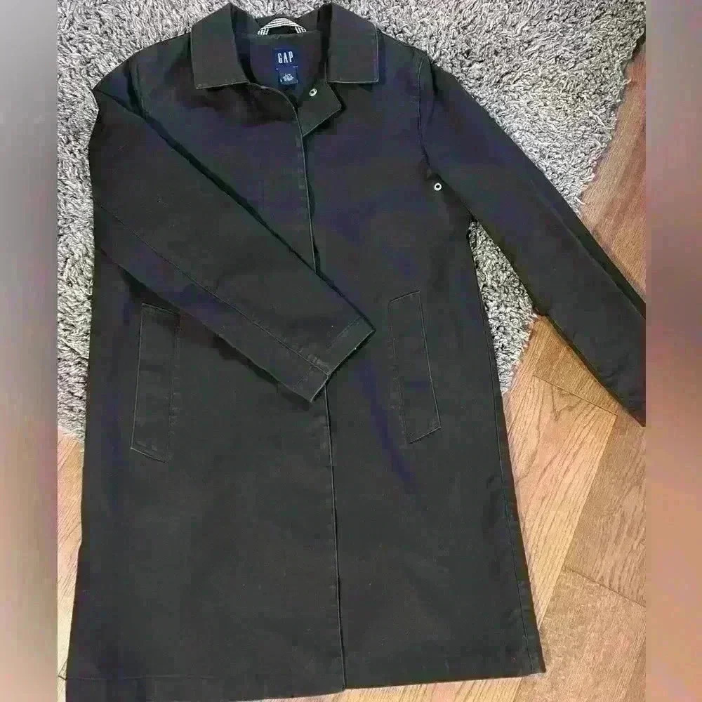 GAP Black Long Women's Trench Coat